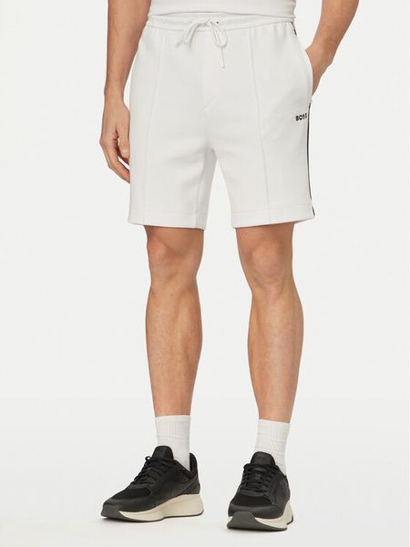 BOSS Szorty sportowe Join Headlo 50561776 Biały Regular Fit. Białe krótkie spodenki sportowe Boss, m, bez wzorów, z syntetyku. Za 372.99 zł.