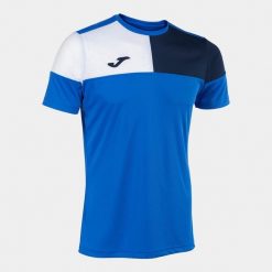 Koszulka sportowa Joma Crew 3XL – oddychająca, krótki rękaw. Niebieskie t-shirty sportowe Joma, bez wzorów, bez ramiączek, do piłki nożnej. Za 160.99 zł.