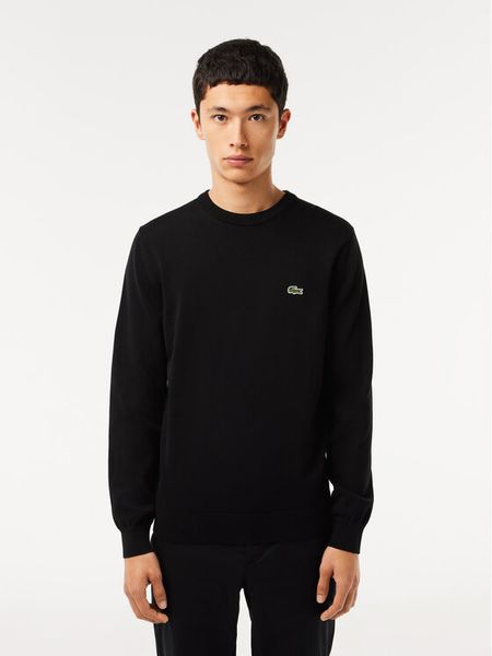 Lacoste Sweter AH1985 Czarny Regular Fit. Czarne swetry rozpinane LACOSTE, m, bez wzorów, z bawełny, bez kołnierzyka, bez ramiączek. Za 569.99 zł.