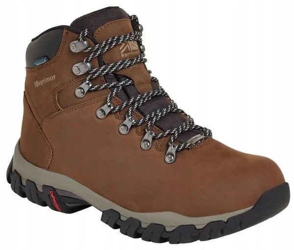 Buty trekkingowe męskie Karrimor Mendip 3 K896. Brązowe buty turystyczne Karrimor, bez wzorów, z materiału, bez zapięcia, trekkingowe. Za 283.49 zł.