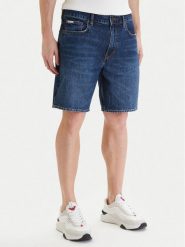 Guess Jeans Szorty jeansowe M6GD37 D5M5U Niebieski Relaxed Fit. Niebieskie szorty Guess Jeans, m, z aplikacjami, z bawełny. Za 329.99 zł.