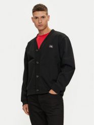Hugo Kardigan Dacardigo 50516705 Czarny Relaxed Fit. Czarne swetry rozpinane Hugo, m, bez wzorów, z bawełny, bez kołnierzyka, bez ramiączek. Za 379.99 zł.