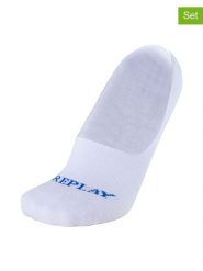 Replay Underwear Skarpety-stopki (3 pary) "Invisible" w kolorze białym rozmiar: 43-46. Białe skarpety Replay Underwear, bez wzorów, ze splotem. Za 26.99 zł.