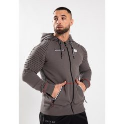 Georgia Bluza z kapturem zapinana na suwak - Szary. Szare bluzy GORILLA WEAR, m, bez wzorów, z kapturem. Za 342.00 zł.