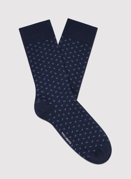 PAKO LORENTE - Granatowe skarpety we wzorki. Skarpety Pako Lorente, bez wzorów. Za 39.99 zł.