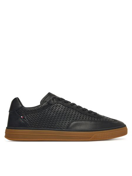 Tommy Hilfiger Sneakersy Lo Lux Cut Out FM0FM05926 Czarny. Czarne buty sportowe casual Tommy Hilfiger, bez wzorów, ze skóry, bez zapięcia. Za 569.99 zł.