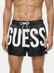 Guess Szorty kąpielowe F6GT03 WN322 Czarny Regular Fit. Czarne kąpielówki Guess, l, z aplikacjami, z syntetyku. Za 282.99 zł.