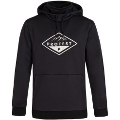 Bluza techniczna męska z kapturem Protest Prtissyk. Czarne bluzy z kapturem Jack Wolfskin, m, bez wzorów, z elastanu, z kapturem. Za 249.99 zł.