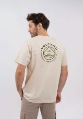 T-shirt z logo na plecach T-ELD. Białe t-shirty Volcano, m, bez wzorów, z bawełny, bez kołnierzyka, bez ramiączek. Za 69.99 zł.
