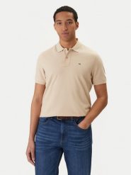 Tommy Jeans Polo DM0DM22711 Beżowy Regular Fit. Brązowe koszulki polo Tommy Jeans, m, bez wzorów, z bawełny, bez kołnierzyka, bez ramiączek. Za 289.99 zł.