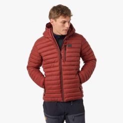 Kurtka outdoor hiking męska Swedemount Lofoten Hood Jacket wiatroszczelna. Brązowe kurtki SWEDEMOUNT, m, bez wzorów, z puchu, bez kaptura. Za 499.99 zł.