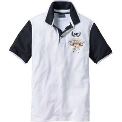 Shirt polo Regular Fit bonprix biały. Bezrękawniki bonprix. Za 54.99 zł.