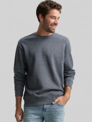 Męska Bluza Tom Tailor Structured Crewneck Navy Grindle Structure 1047803 19932. Niebieskie bluzy Tom Tailor, m, bez wzorów, bez kaptura. Za 159.99 zł.