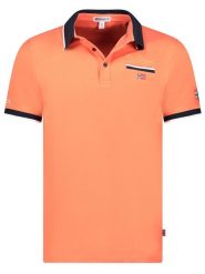 Geographical Norway Koszulka polo "Kara" w kolorze pomarańczowym rozmiar: M. Pomarańczowe koszulki polo Geographical Norway, m, bez wzorów, z bawełny, bez kołnierzyka, bez ramiączek. Za 128.25 zł.
