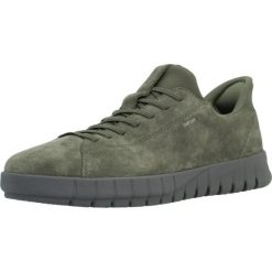 Buty GEOX U65MAA 00022 Zielony. Zielone buty turystyczne Geox, bez wzorów, ze skóry, bez zapięcia, na fitness i siłownię. Za 432.99 zł.