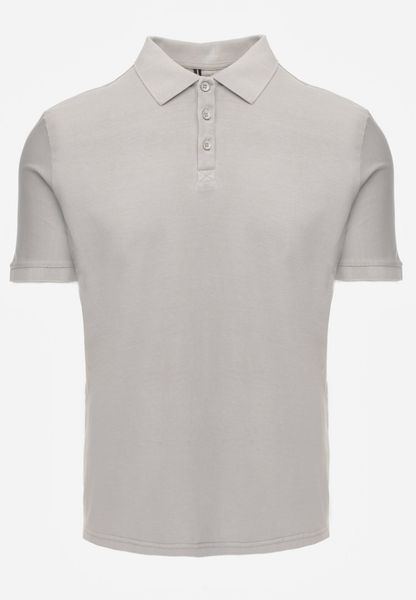 Szara Gładka Koszulka Polo o Klasycznym Kroju Sinopea. Szare koszulki polo Born2be, l, bez wzorów, z jeansu, bez kołnierzyka, bez ramiączek. Za 69.99 zł.