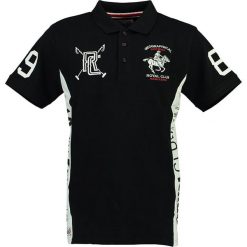 Koszulka polo "Kevian" w kolorze czarnym. Koszulki polo marki Geographical Norway, z nadrukiem, z bawełny, polo, z krótkim rękawem. W wyprzedaży za 117.95 zł.