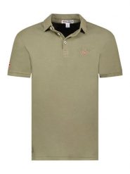 Geographical Norway Koszulka polo "Kars" w kolorze khaki rozmiar: S. Brązowe koszulki polo Geographical Norway, s, bez wzorów, z bawełny, bez kołnierzyka, bez ramiączek. Za 90.95 zł.
