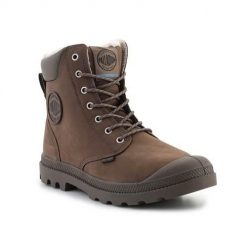 Buty do chodzenia męskie Palladium Pampa Sport Cuff Wps. Brązowe buty sportowe casual Palladium, bez wzorów, z materiału, bez zapięcia. Za 954.00 zł.