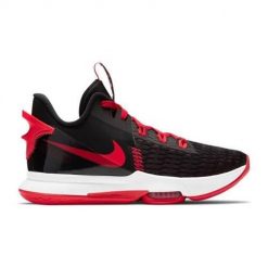 Buty koszykarskie męskie Nike Lebron Witness 5 Bred. Czerwone buty do koszykówki Nike, bez zapięcia, do koszykówki. Za 709.99 zł.