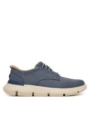 Skechers Półbuty Slip-Ins: Garza - Clive 205352/BLU Niebieski. Niebieskie eleganckie półbuty Skechers, bez wzorów, z materiału, bez obcasa, bez zapięcia. Za 379.99 zł.