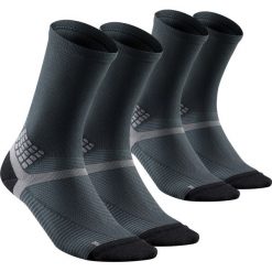 Skarpety turystyczne Quechua MH500 długie x 2 pary. Szare skarpety QUECHUA, bez wzorów, z elastanu. Za 69.99 zł.