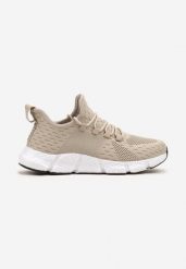 Beżowe Wsuwane Buty Sportowe Sneakersy z Siateczki na Tłoczonej Podeszwie Salafina. Brązowe buty sportowe casual Born2be, bez wzorów, bez zapięcia. W wyprzedaży za 103.99 zł.