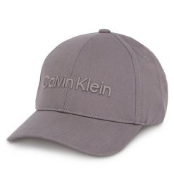 Czapka z daszkiem Calvin Klein. Szare czapki z daszkiem CALVIN KLEIN, bez wzorów. Za 109.99 zł.