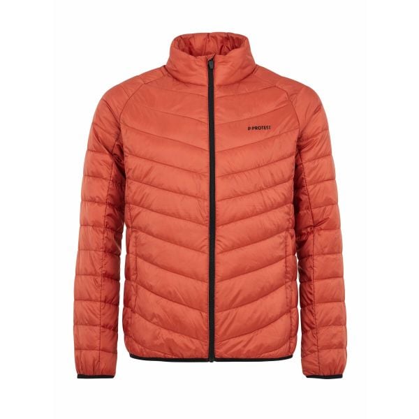 Kurtka puchowa Protest PRTSHAFFER Outdoor. Brązowe kurtki Protest, na zimę, bez wzorów, z puchu, bez kaptura. Za 425.50 zł.