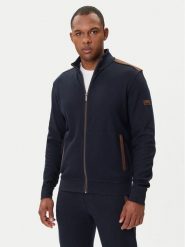 Bugatti Bluza 8700-85050D Granatowy Regular Fit. Niebieskie bluzy Bugatti, m, bez wzorów, z bawełny, bez kaptura. Za 599.99 zł.