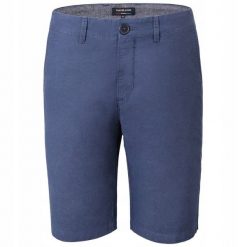 Bawełniane Męskie Krótkie Spodenki (Szorty) - Pako Jeans - Ciemnoniebieskie. Szorty Pako Jeans, m, bez wzorów, z bawełny, klasyczne. Za 149.00 zł.