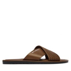 Klapki KARL LAGERFELD. Brązowe klapki KARL LAGERFELD. Za 639.99 zł.