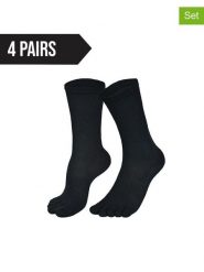 Norfolk Skarpety (4 pary) w kolorze czarnym rozmiar: M. Czarne skarpety Norfolk, bez wzorów, z materiału. Za 208.99 zł.