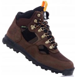 Męskie buty trapery trekkingowe membrana TIMBERLAND TRUMBULL. Brązowe buty turystyczne Timberland, bez wzorów, bez zapięcia. Za 449.00 zł.