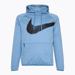 Bluza męska Nike Therma-FIT Fitness. Niebieskie bluzy Nike, m, bez wzorów, bez kaptura. Za 309.99 zł.