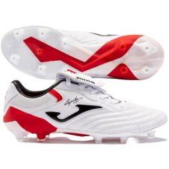 Buty piłkarskie korki Joma Aguila Cup treningowe lanki bez skarpety FG. Białe buty treningowe Joma, bez wzorów, do piłki nożnej. Za 159.99 zł.