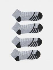 Prążkowane skarpetki w paski 4 pack - wielobarwny. Skarpety Sinsay, bez wzorów, prążkowane. Za 12.99 zł.
