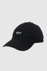 OFF-WHITE Czarna czapka z daszkiem z haftowanym Off, Rozmiar L. Czarne czapki z daszkiem Off-White, bez wzorów. W wyprzedaży za 664.99 zł.