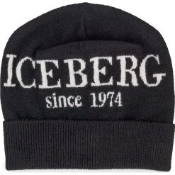 Czapka ICEBERG - 2c Berretto Maglia 19II2P130427003-900 Black. Czarne czapki zimowe ICEBERG, bez wzorów, z kaszmiru. Za 519.00 zł.
