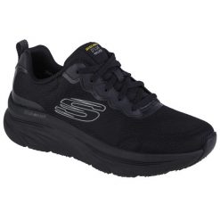 Buty sportowe Sneakersy męskie, Skechers D'Lux Walker - Scrambler. Czarne buty sportowe casual Skechers, bez wzorów, bez zapięcia. Za 339.99 zł.