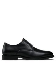 Gino Rossi Półbuty FABIO-01 122AM Czarny. Czarne eleganckie półbuty Gino Rossi, bez wzorów, ze skóry, bez obcasa, bez zapięcia. Za 279.99 zł.