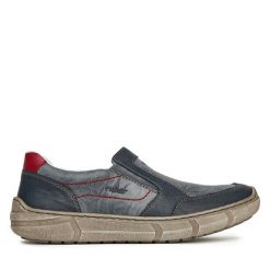 Półbuty Rieker. Szare eleganckie półbuty Rieker, bez wzorów, bez obcasa, bez zapięcia. Za 264.99 zł.