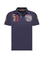 Geographical Norway Koszulka polo "Kelan" w kolorze granatowym rozmiar: M. Niebieskie koszulki polo sportowe Geographical Norway, m, bez wzorów, z bawełny, bez kołnierzyka, bez ramiączek. Za 94.45 zł.
