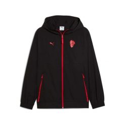 Kurtka dresowa AC Milan Woven 2025/26. Czarne kurtki Puma, m, bez wzorów, z dresówki, bez kaptura. Za 309.00 zł.