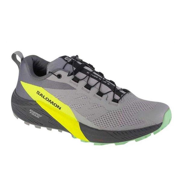 Męskie Buty Do Biegania Sense Ride 5. Szare buty turystyczne Salomon, bez wzorów, z gumy, bez zapięcia, do biegania. Za 674.99 zł.