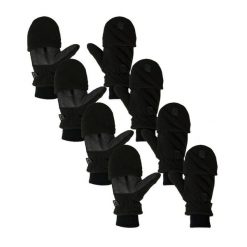 Rękawiczki termiczne z palcami Męskie Czarne 4 pary. Czarne rękawiczki HEAT KEEPER, bez wzorów. Za 259.00 zł.