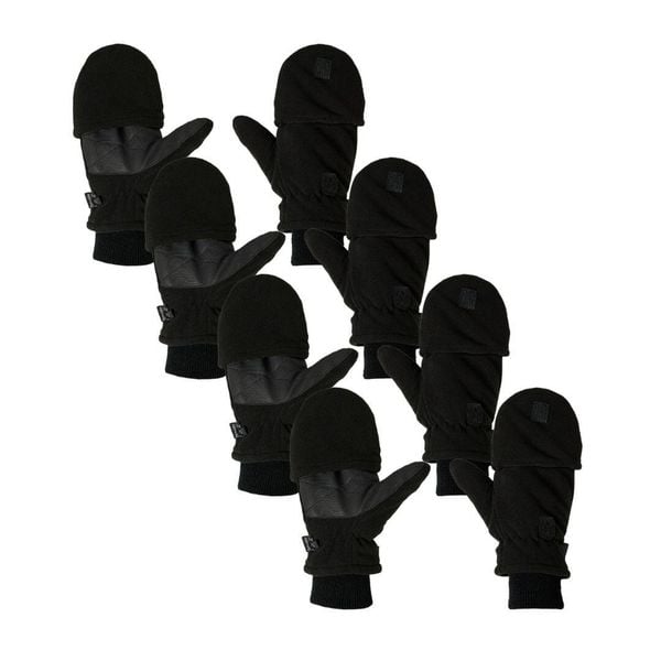 Rękawiczki termiczne z palcami Męskie Czarne 4 pary. Czarne rękawiczki HEAT KEEPER, bez wzorów. Za 259.00 zł.