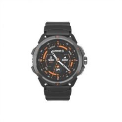 Zegarek inteligentny z GPS satelitarnym, dioda AMOLED, 1,5", wodoodporny, czarny. Czarne zegarki smartwatch myPhone, bez wzorów. Za 536.99 zł.