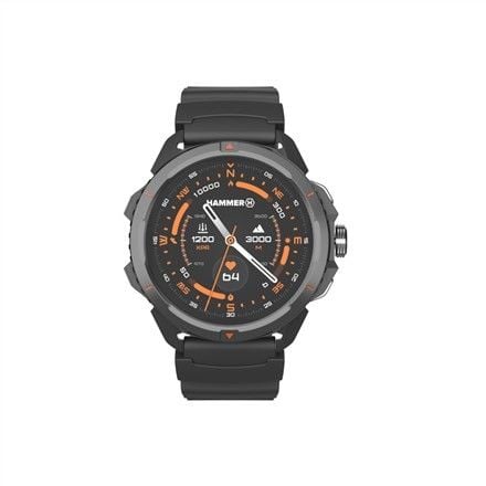 Zegarek inteligentny z GPS satelitarnym, dioda AMOLED, 1,5", wodoodporny, czarny. Czarne zegarki smartwatch myPhone, bez wzorów. Za 536.99 zł.