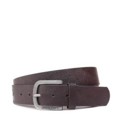 Pasek Męski Jack & Jones. Brązowe paski Jack & Jones, bez wzorów. Za 49.99 zł.